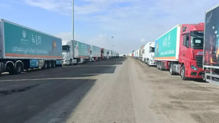 دخول الدفعة الثانية من قوافل المساعدات لقطاع غزة